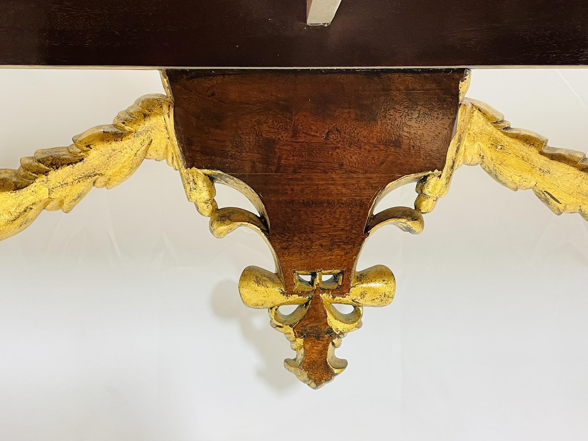 Georgian Carved & Gold Gilt Mahogany Console Table by Maitland Smith For Sale 10