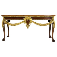 Georgian Carved & Gold Gilt Mahogany Console Table by Maitland Smith