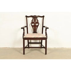 Georgian Carved Mahogany Armchair