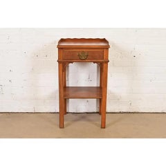 Georgian Carved Mahogany Nightstand by Northern Furniture Co., Circa 1960s