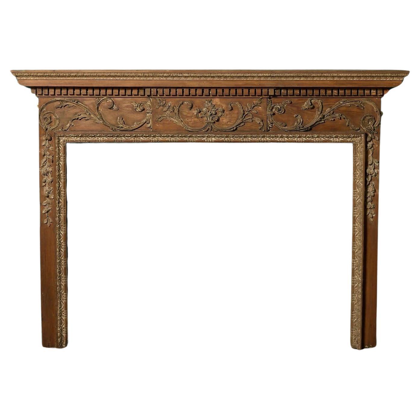 Georgian Carved Pine Fire Surround