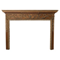 Used Georgian Carved Pine Fire Surround