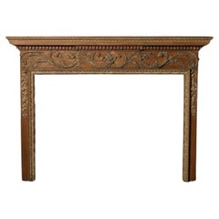 Antique Georgian Carved Pine Fire Surround