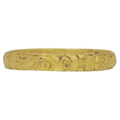 Antique Georgian Carved Posy Ring 'Nosse Te Ipsum', circa 18th Century