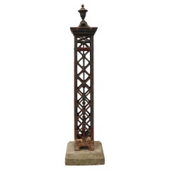 Vintage Georgian Cast Iron Garden Obelisk