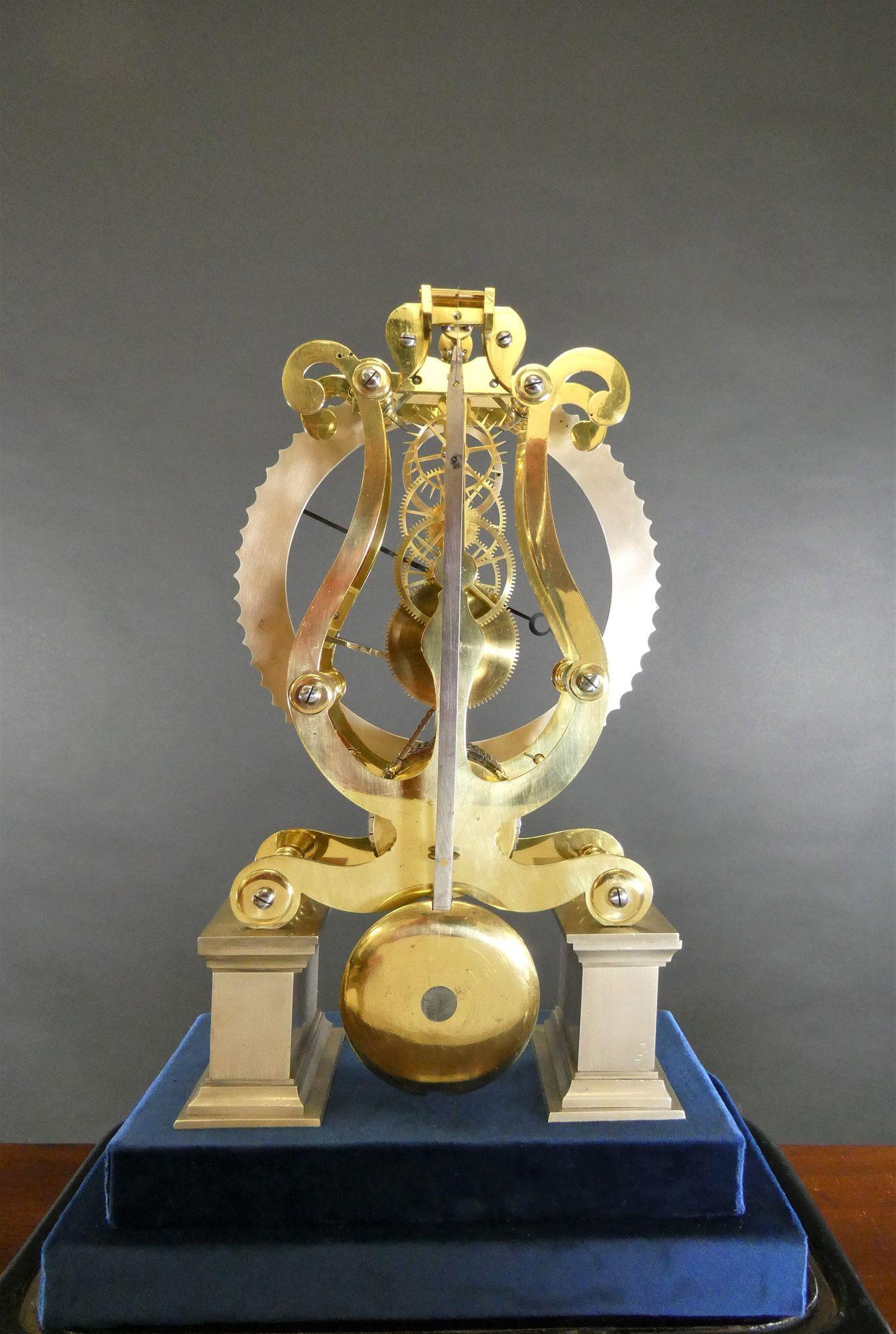 English Georgian Chain Fusee Skeleton Clock by Jones, Strand For Sale