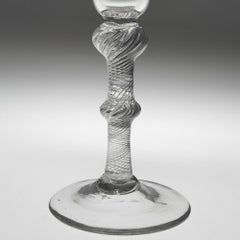 Georgian Champagne Flute or Ale Glass with Air Twist Stem, c1750