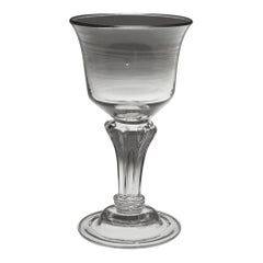 Georgian Champagne Glass with Pedestal Stem c1750