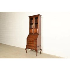Georgian Cherry Wood Bureau Secretary Desk, Circa 1970s