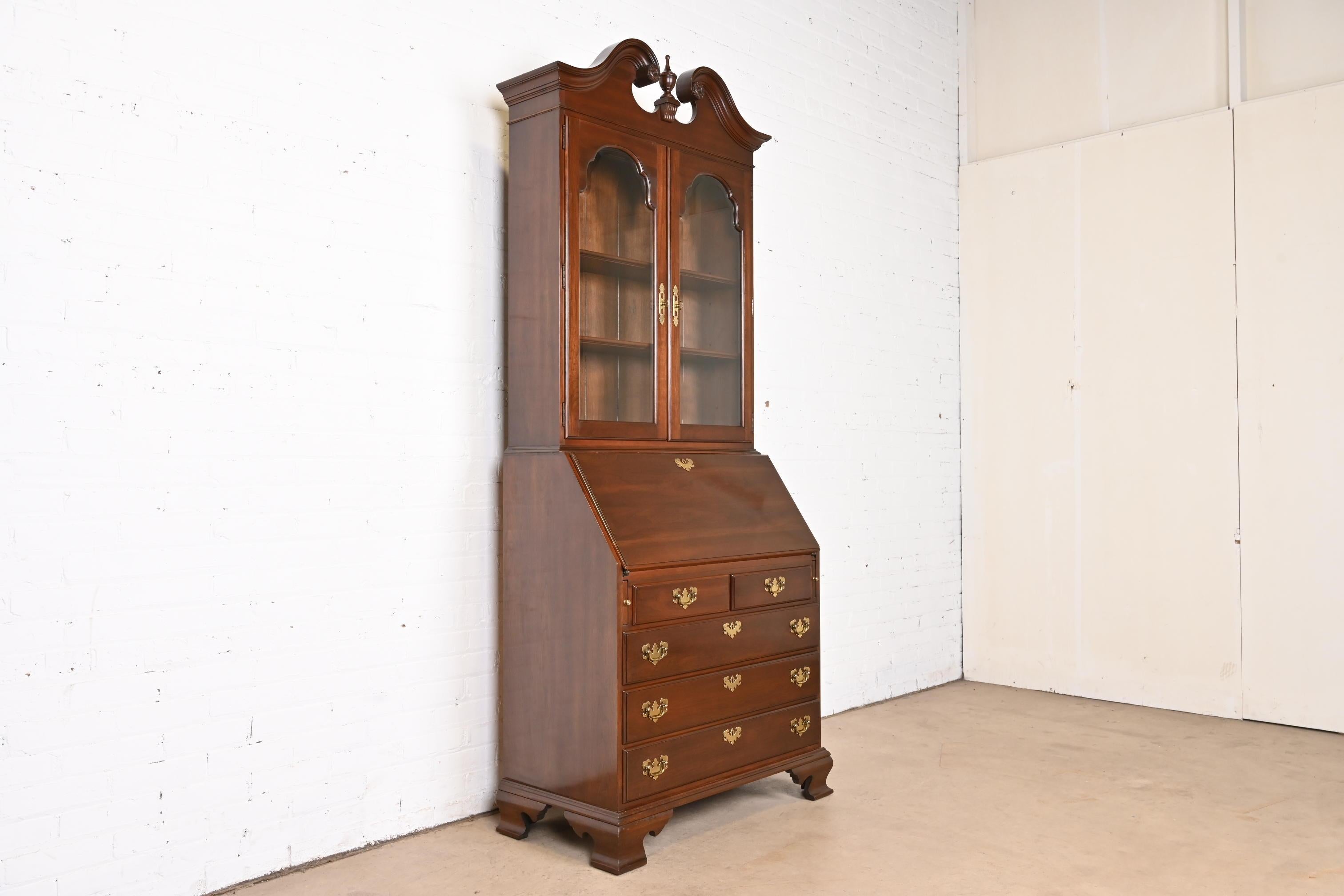 antique drop front secretary desk with bookcase