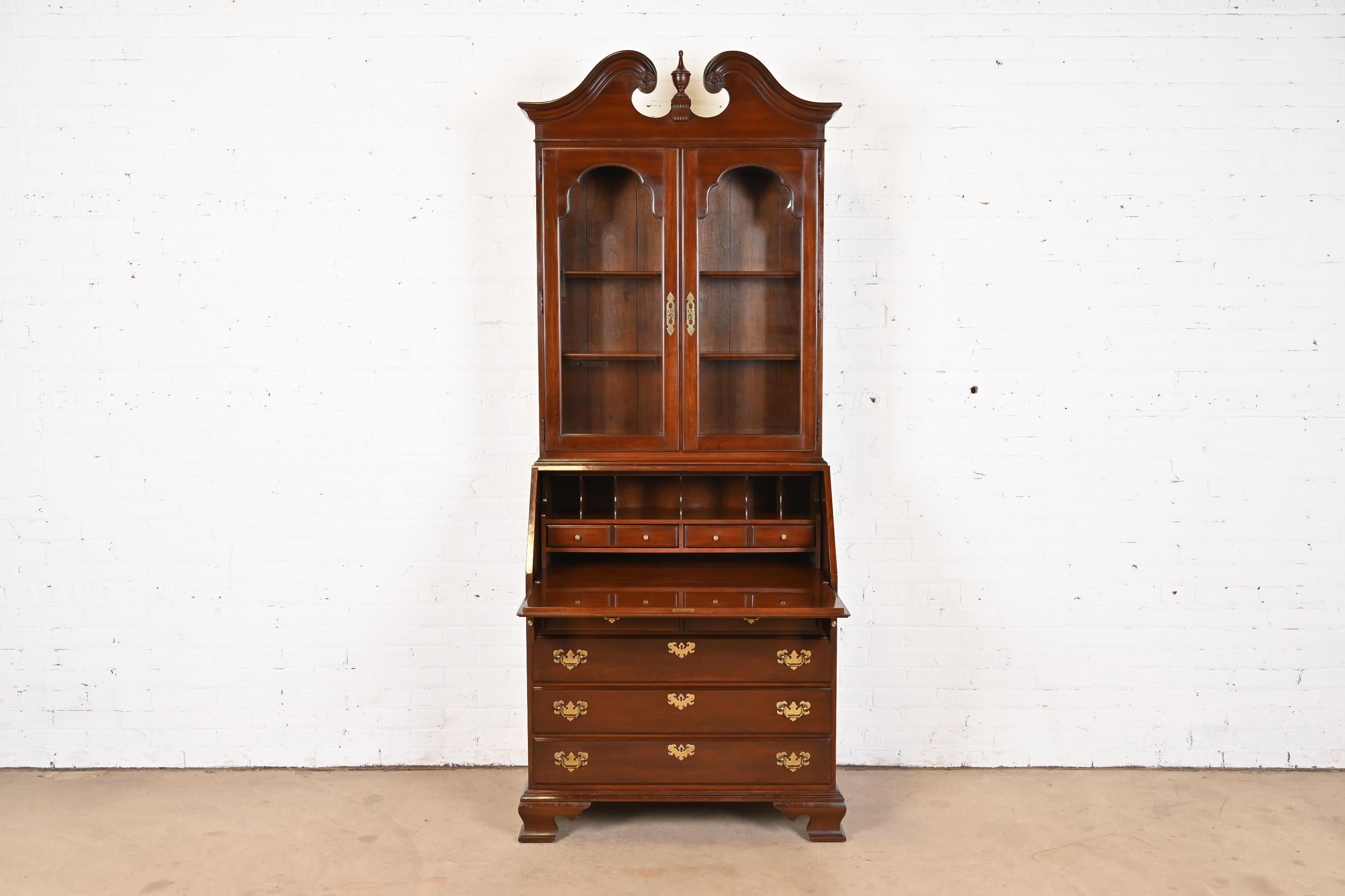 antique drop front secretary desk with bookcase