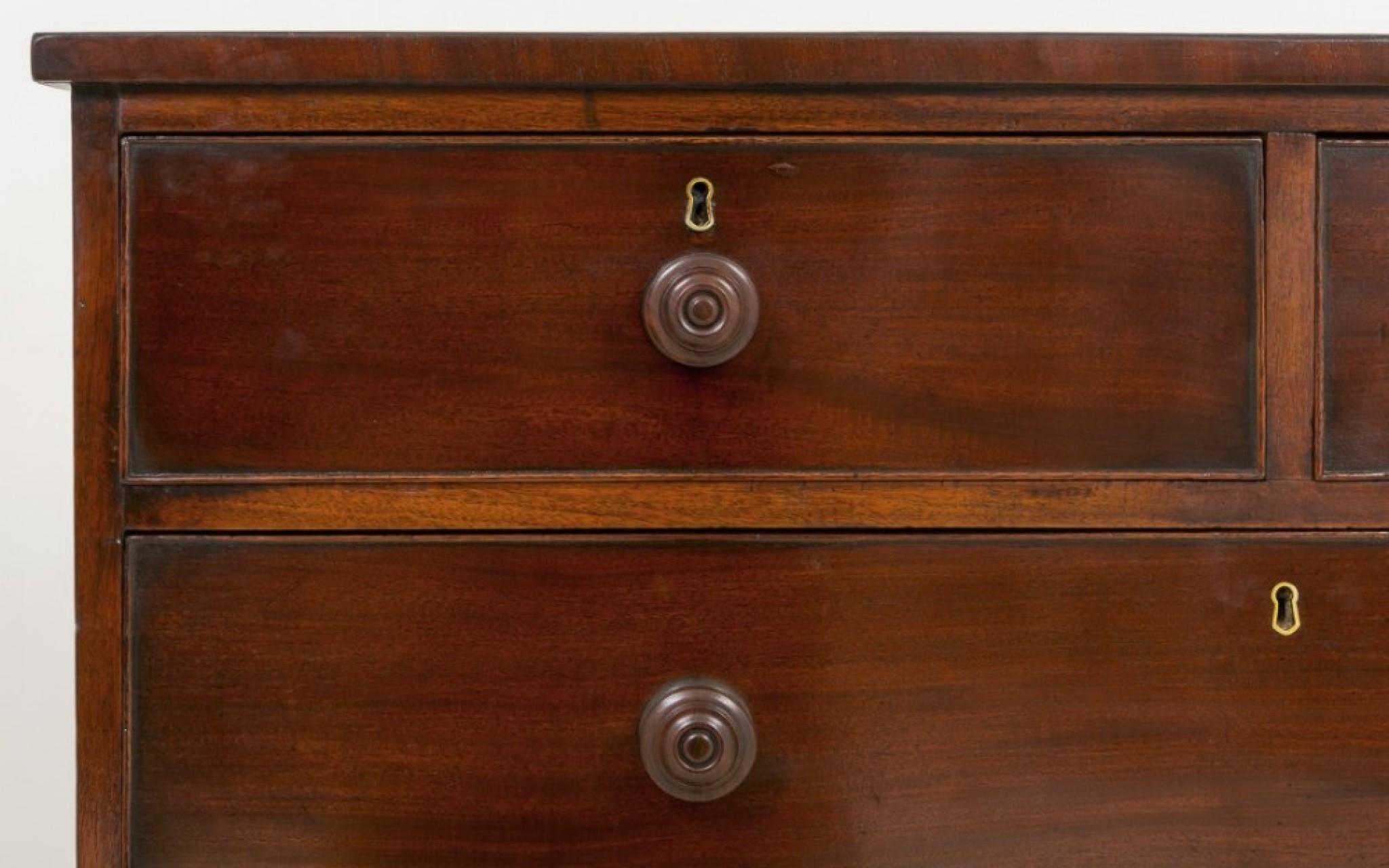 Georgian Chest Drawers Mahogany 1800 Period For Sale 3