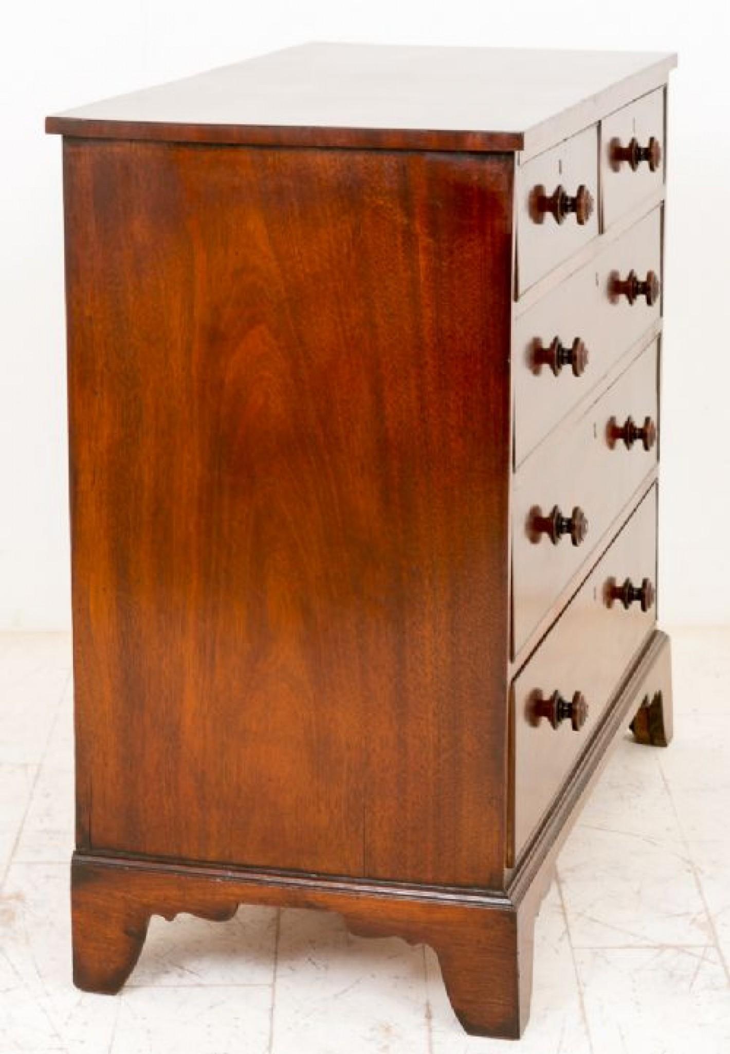 Georgian Chest Drawers Mahogany 1800 Period For Sale 4