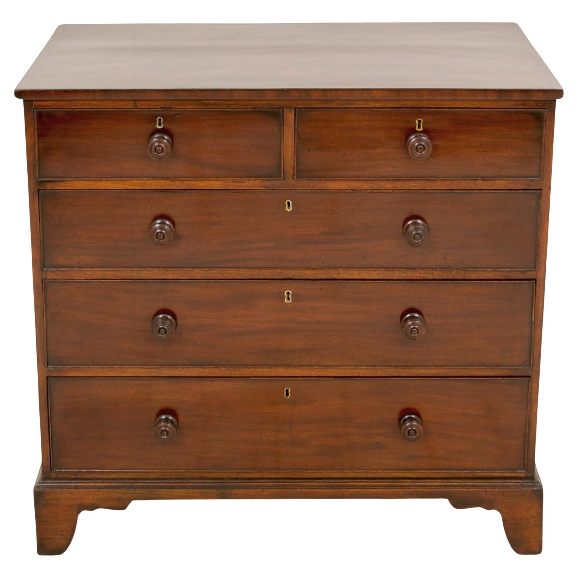 Georgian Chest Drawers Mahogany 1800 Period For Sale