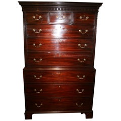 Antique Georgian Chest on Chest in Mahogany