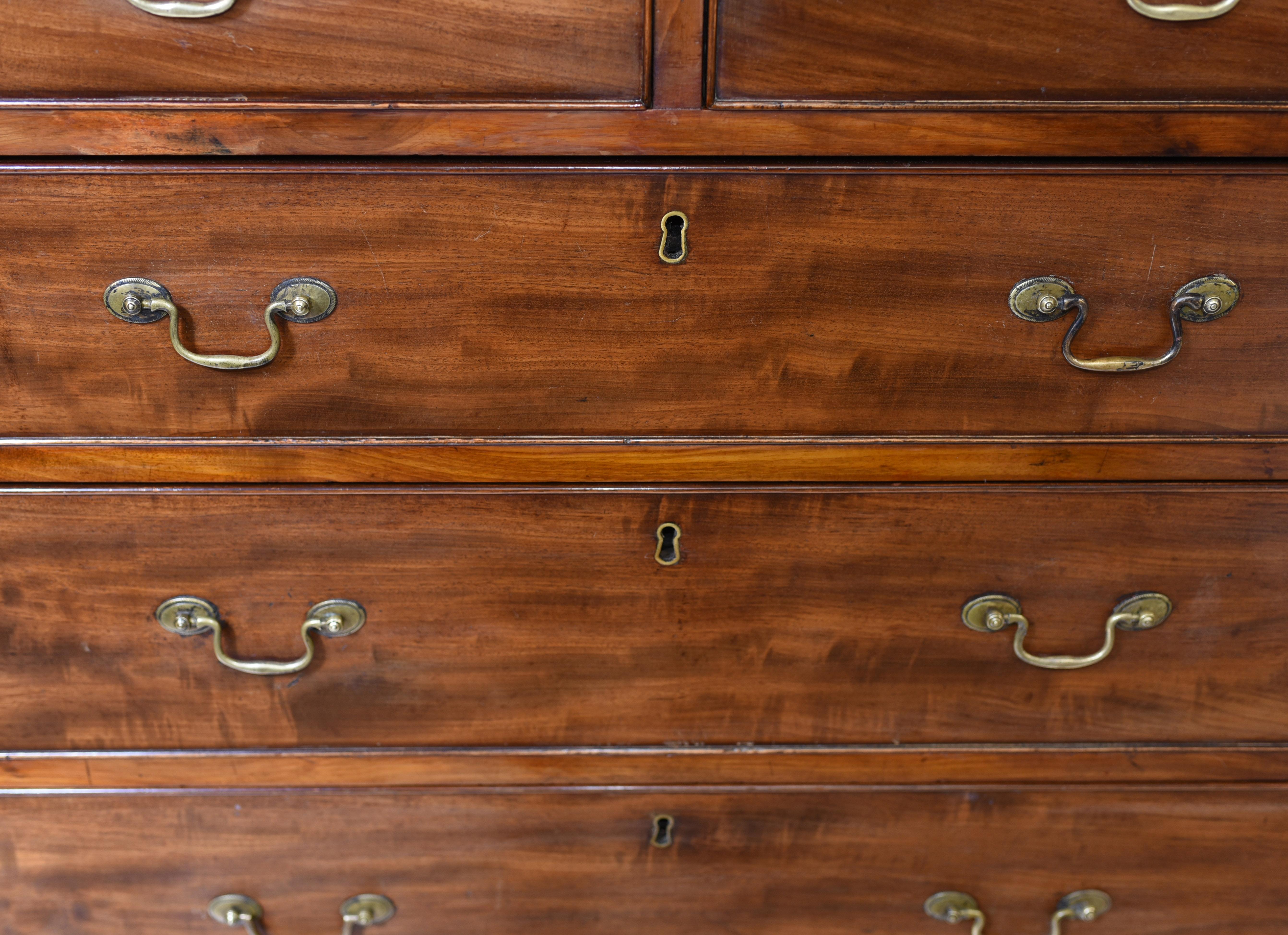 Georgian Chest on Chest Mahogany Antique, 1820 In Good Condition In Potters Bar, GB