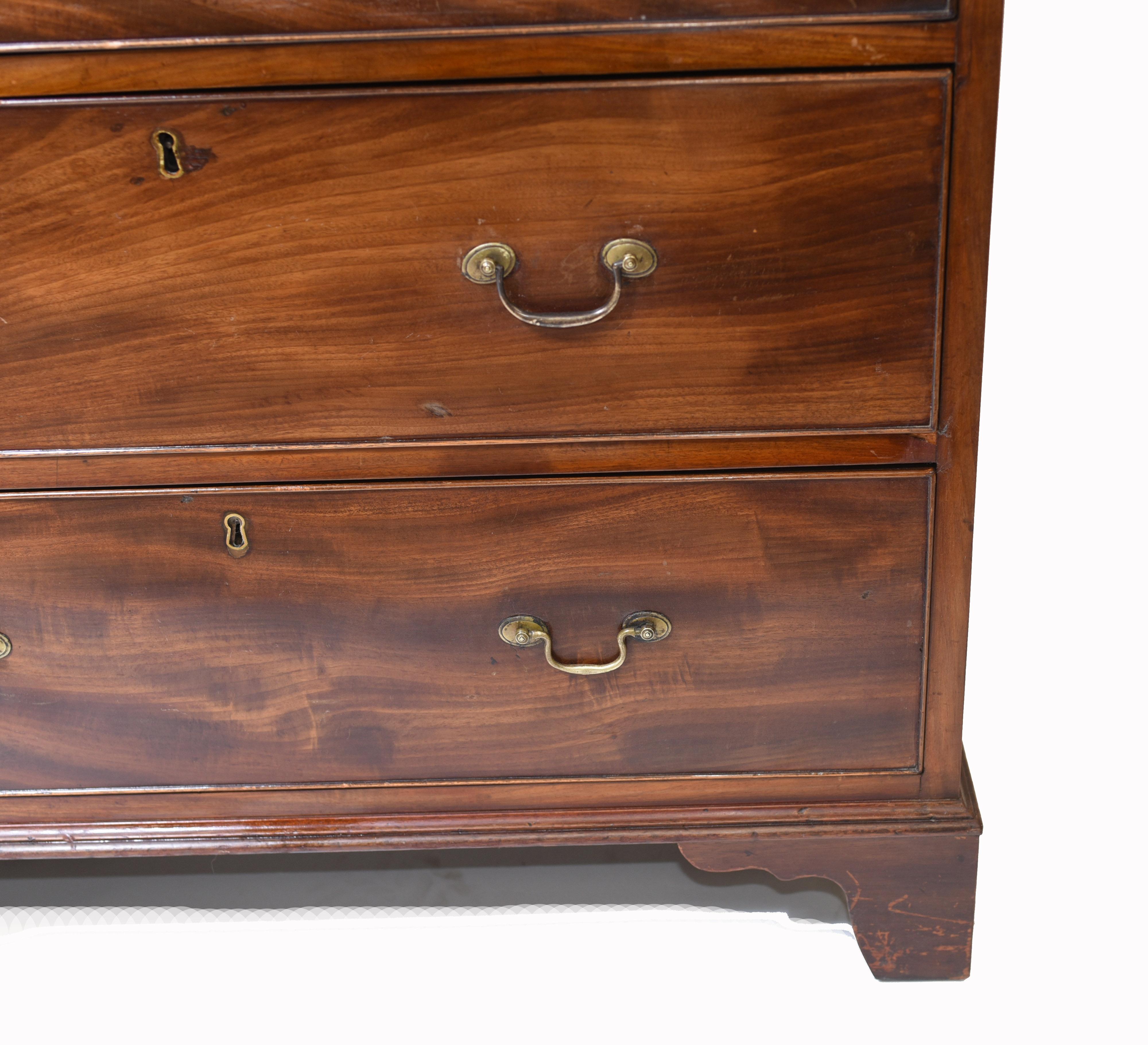 Early 19th Century Georgian Chest on Chest Mahogany Antique, 1820