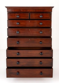 Georgian Chest on Chest Mahogany Period Furniture