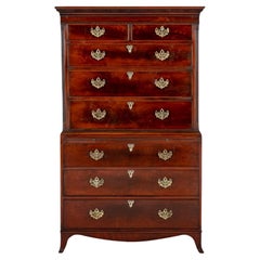 Vintage Georgian Chest on Chest Period Mahogany