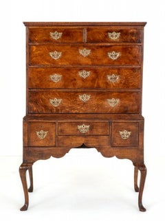 Georgian Chest on Stand Oak Period Antique