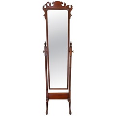 Georgian Cheval Mirror Swivel Mahogany 1890