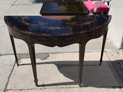 Georgian Chinoiserie Burton Ching Ltd Demilune Console Table