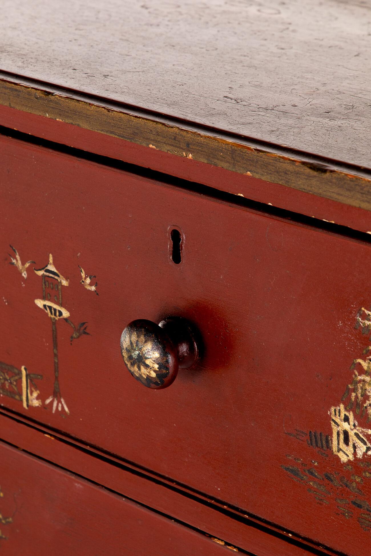 19th Century Georgian Chinoiserie Chest For Sale