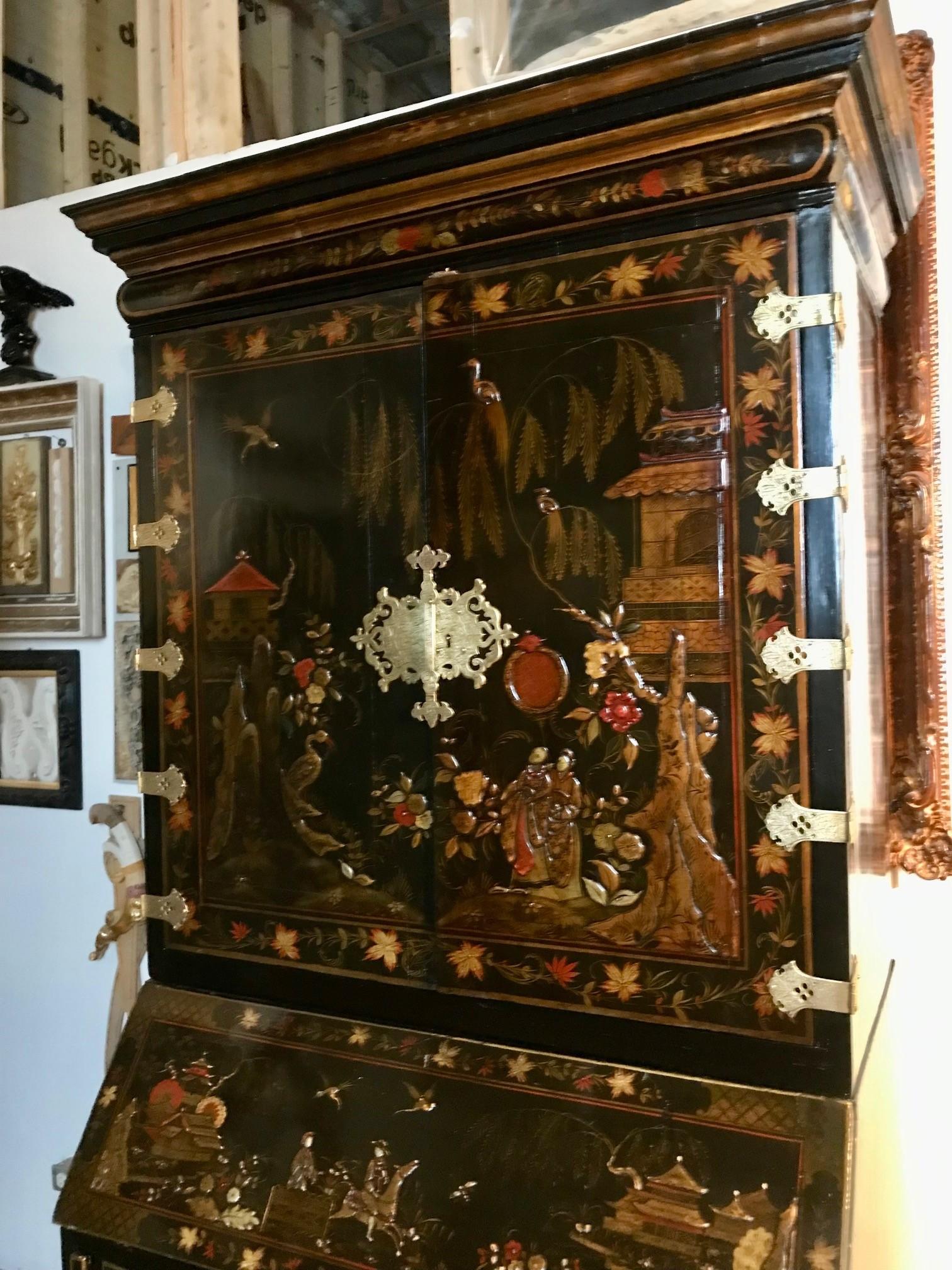 Georgian Chinoiserie Secretary 1