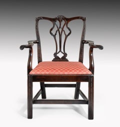 Georgian Chippendale Style Mahogany Armchair