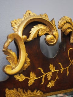 Georgian Chippendale Style Mahogany and Giltwood Wall Mirror