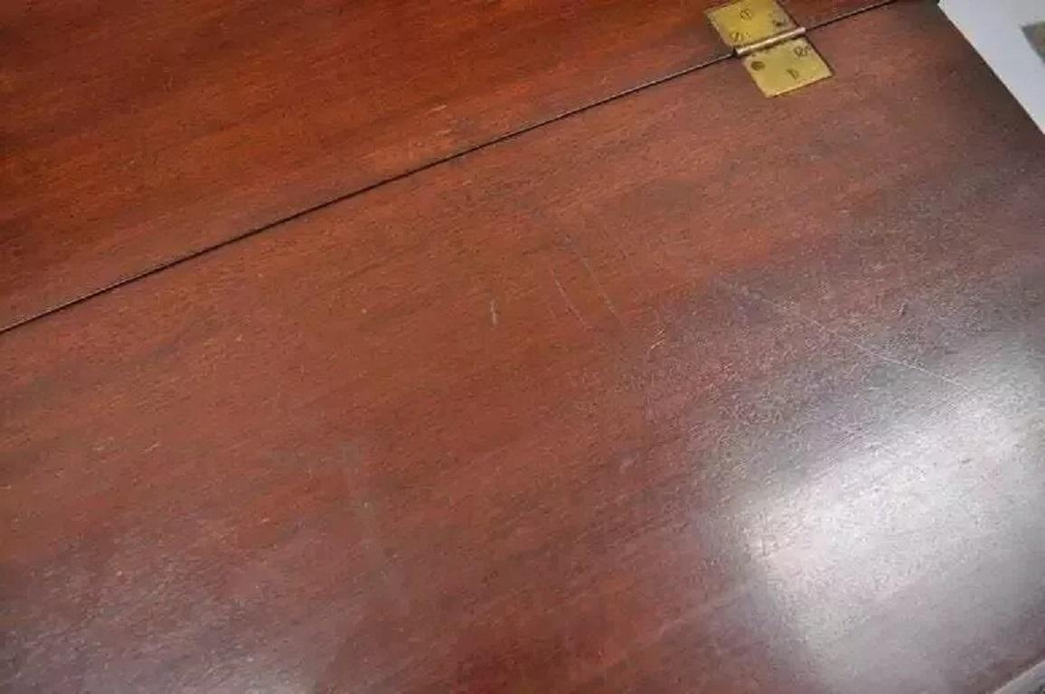 Georgian Chippendale Style Mahogany Block Front Shell Carved Secretary Desk For Sale 2