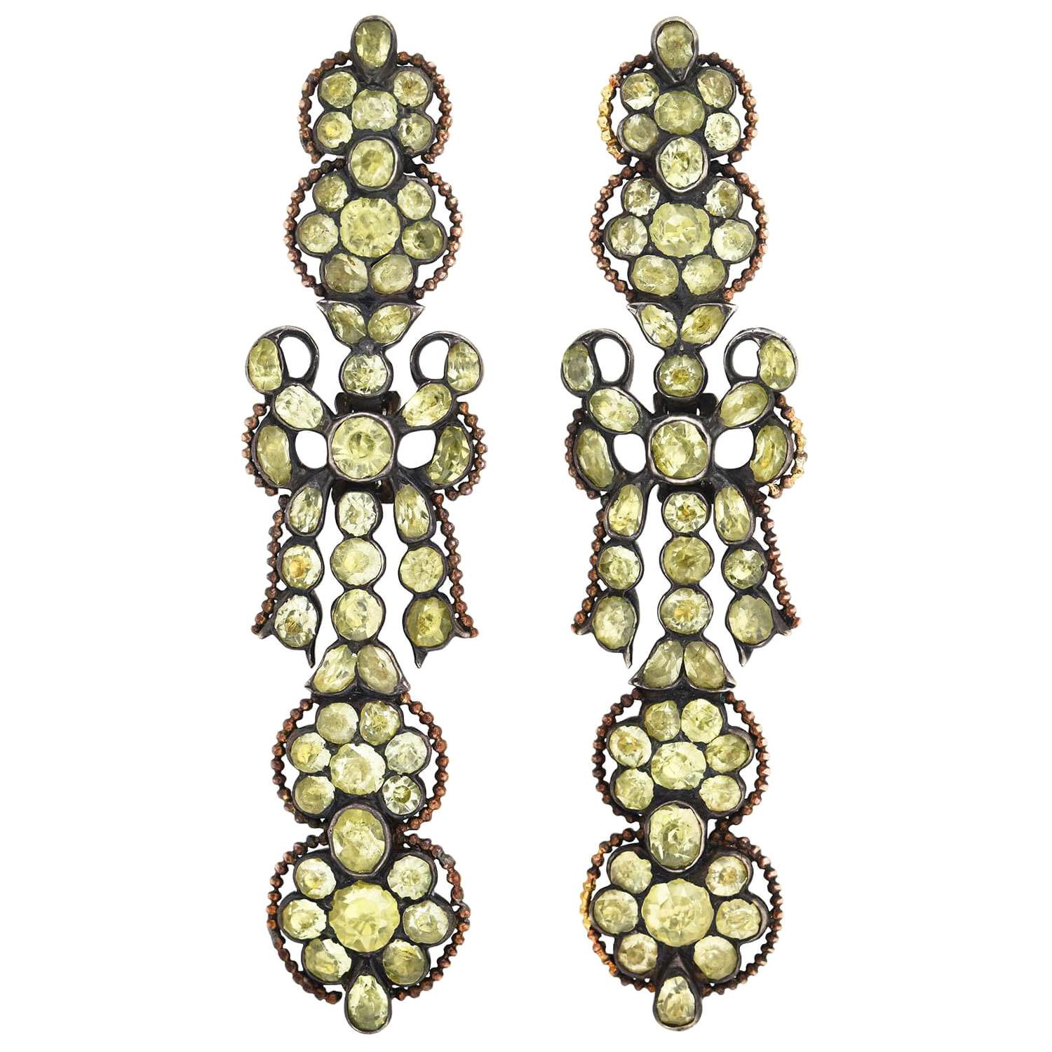 Georgian Chrysoberyl Earrings