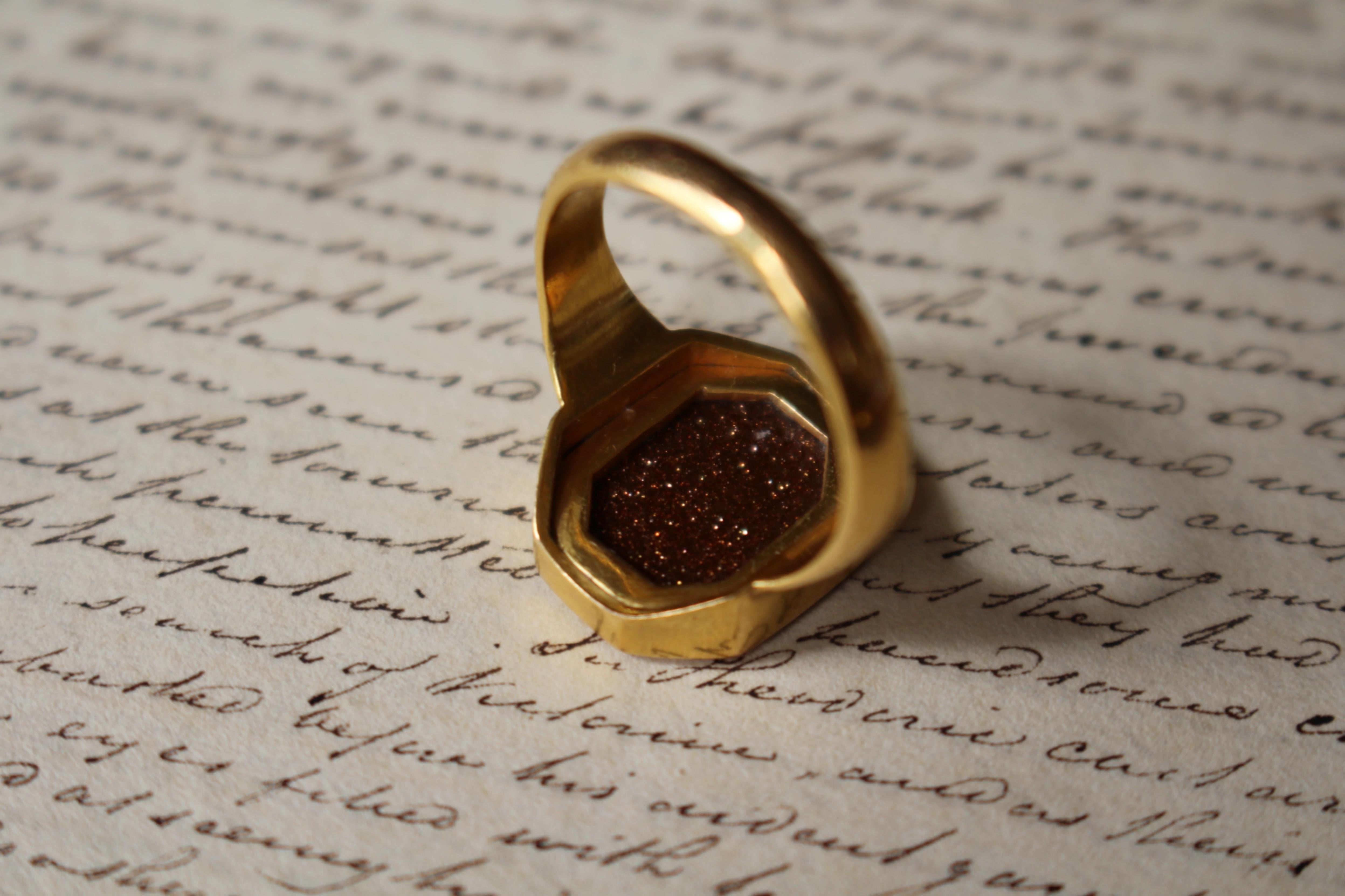 Gold Georgian Circa 1790 Italian Grand Tour Micro Mosaic Lady Bird 22 Carat Ring For Sale