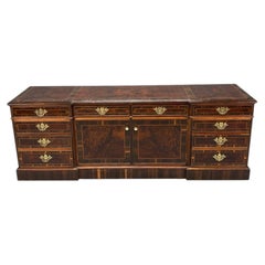 Georgian, Circassian Walnut, Burlwood, Brass, Sideboard, USA, 1980s