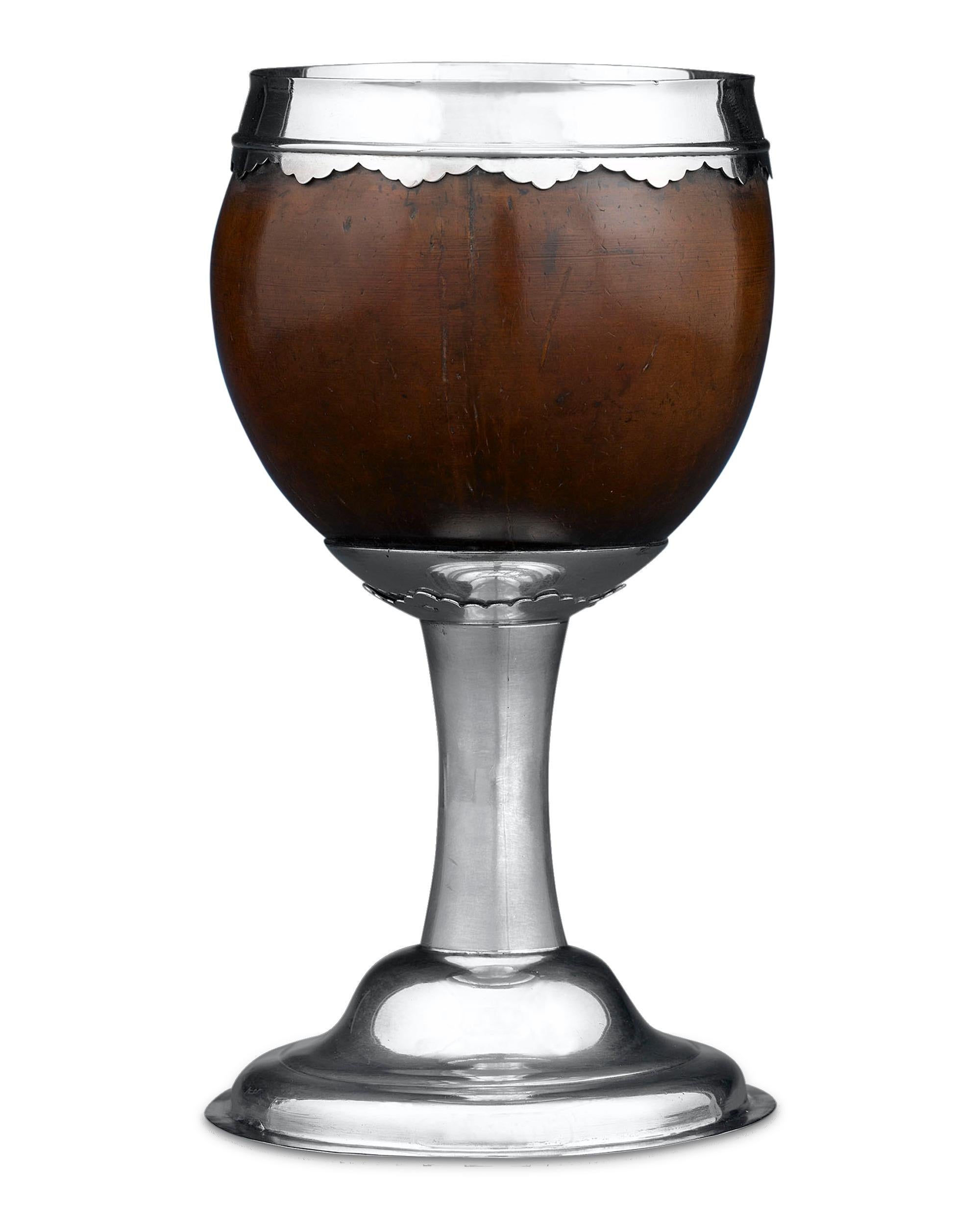 English Georgian Coconut Cup For Sale