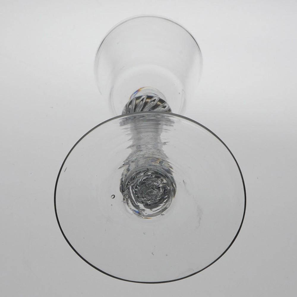 18th Century and Earlier Georgian Composite Stem Bucket Bowl Wine Glass, c1750 For Sale