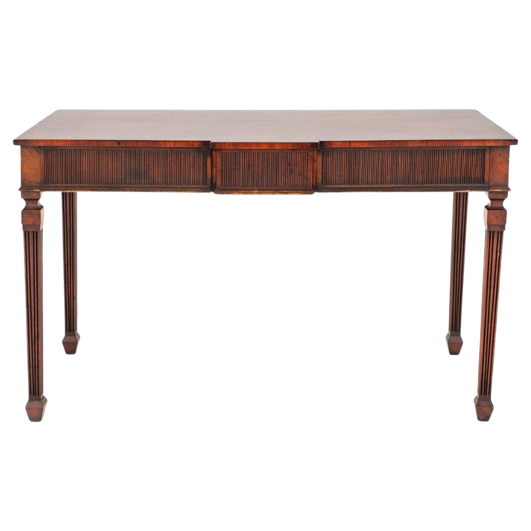 Georgian Console Table Mahogany Revival Inlay For Sale