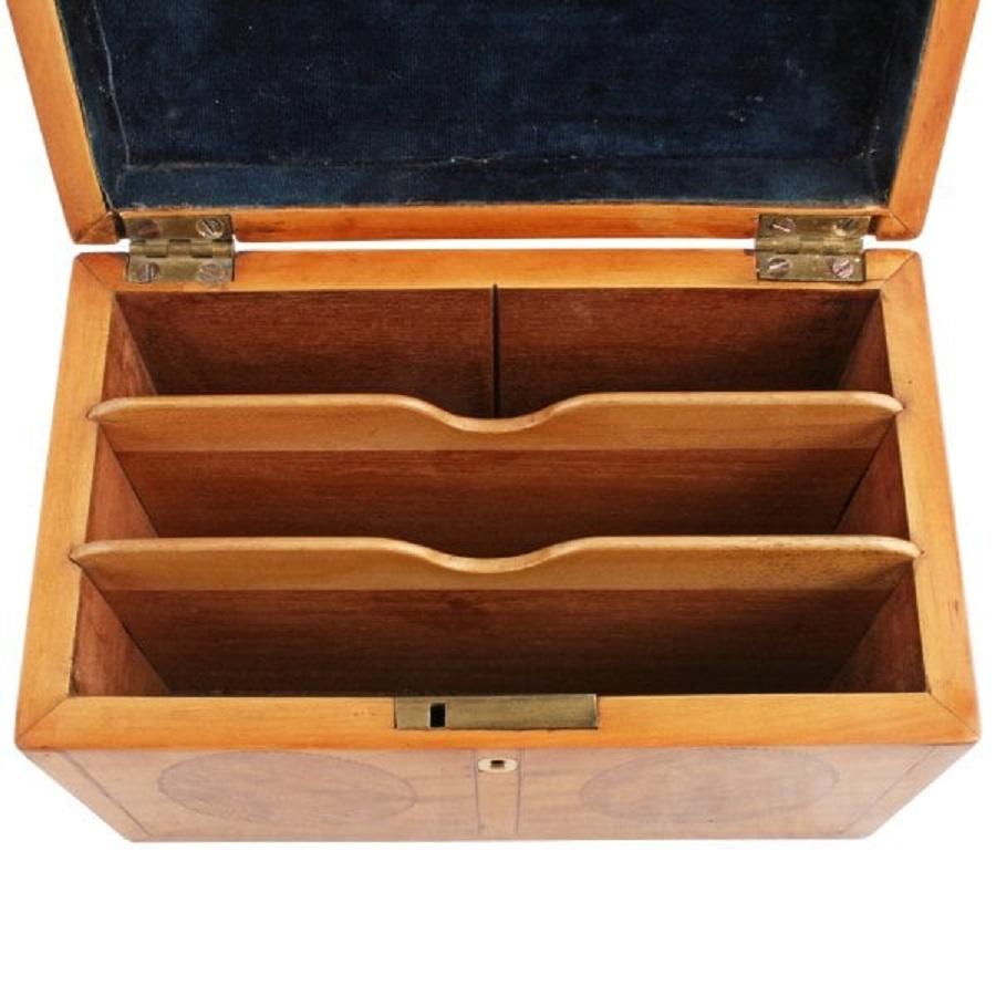 Georgian Converted Satinwood Caddy, 19th Century In Good Condition For Sale In London, GB