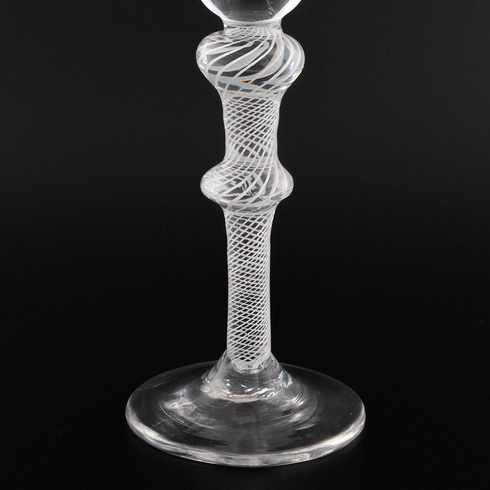 Vaso cordial georgiano con tallo retorcido opaco c1760 Georgiano en venta