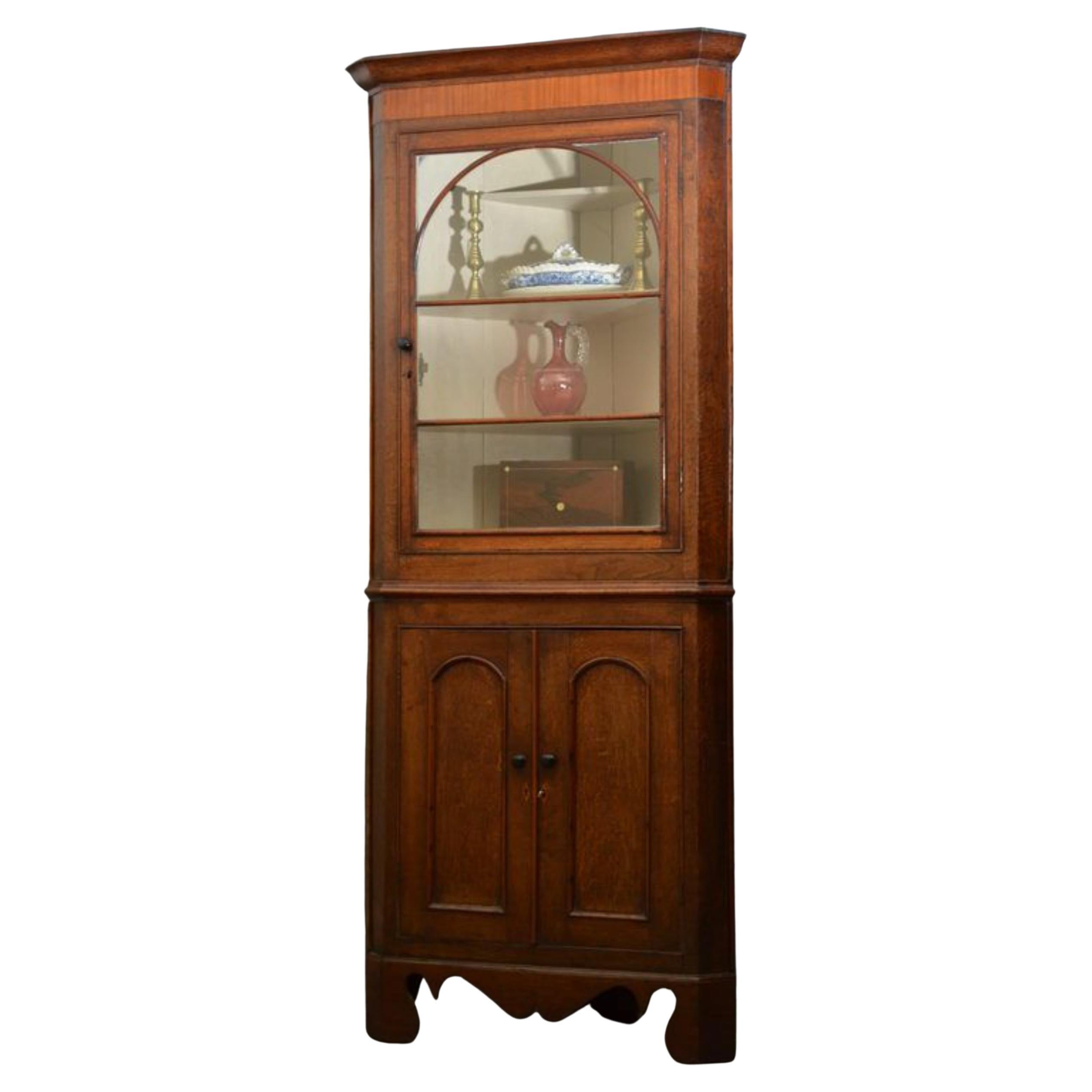 Style Mahogany Corner Cupboard For Sale at 1stDibs