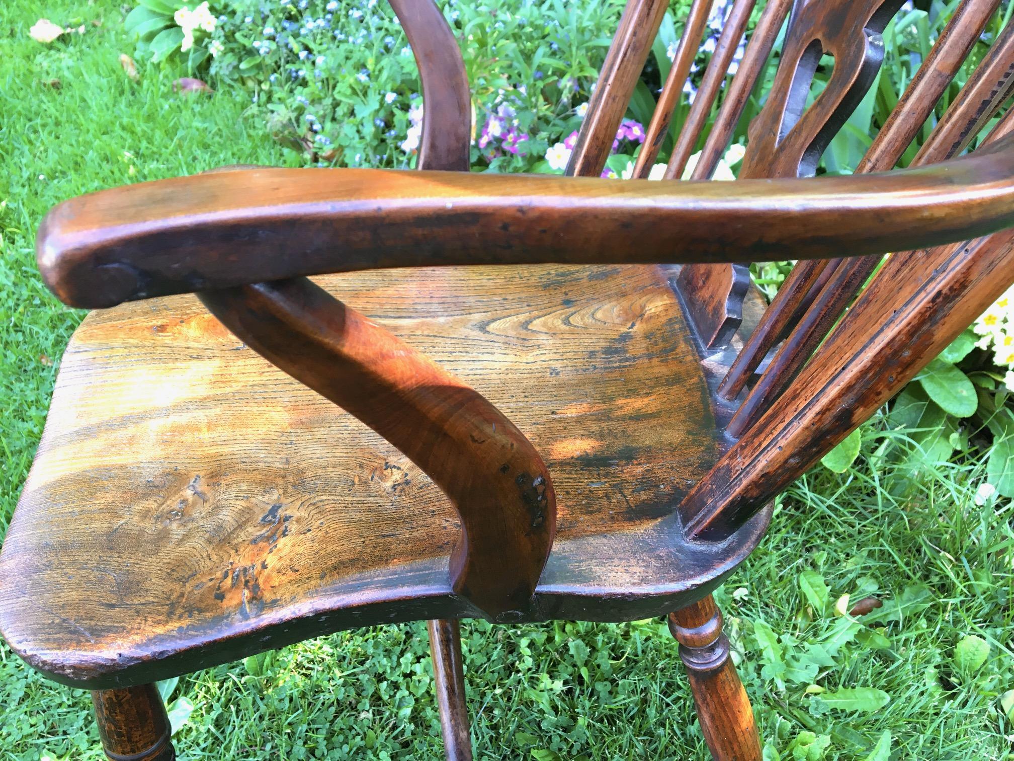 Fruitwood  Georgian Country Armchair, English, circa 1800 For Sale