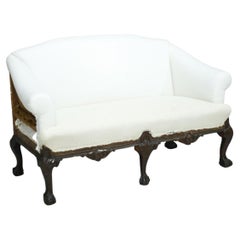 Antique Georgian Country House Sofa with Ball & Claw Feet