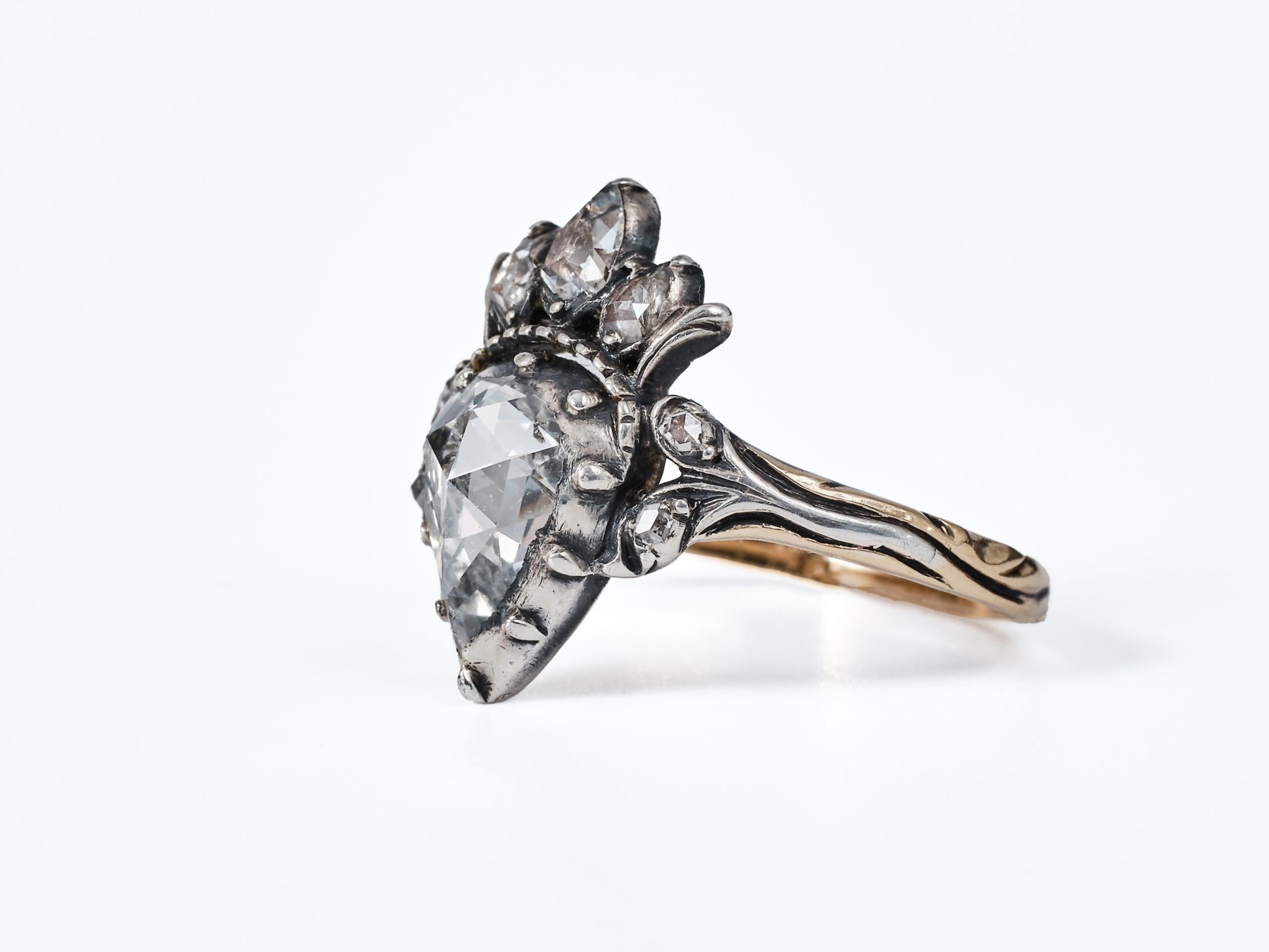 crowned heart ring