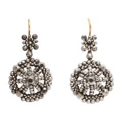 Georgian Cut Steel Dome Earrings Swing and Sway