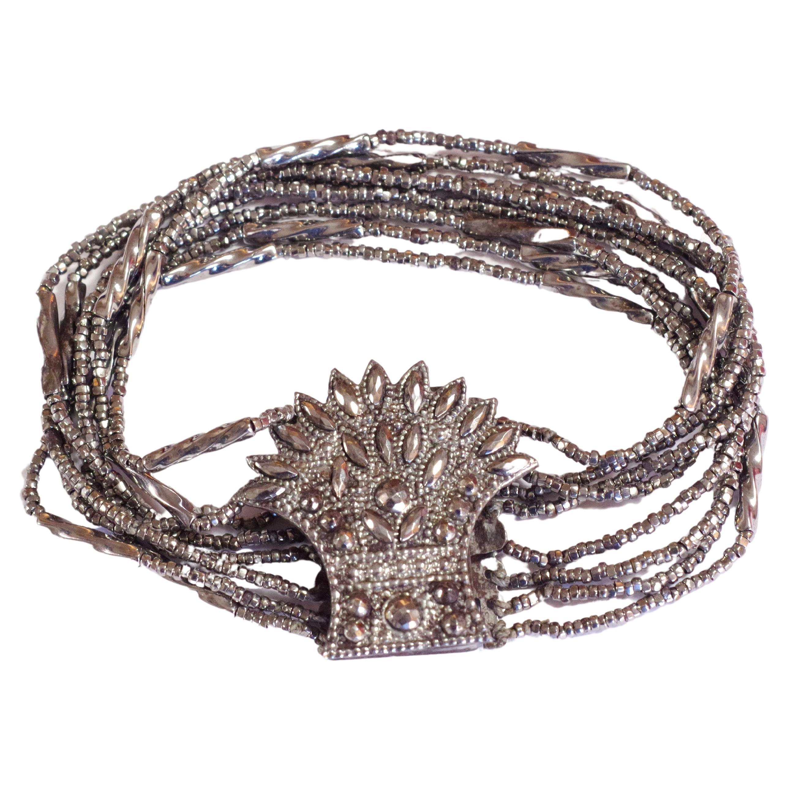 Georgian Cut Steel Polished Bracelet For Sale