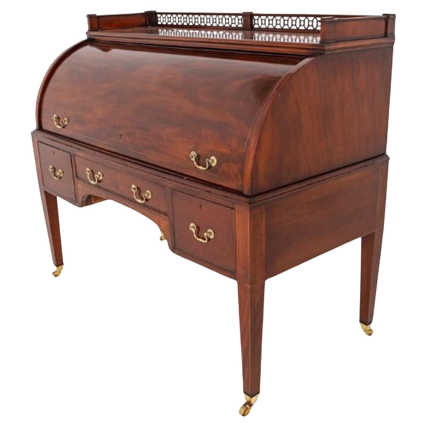 Antique Mahogany S-Roll Top Desk with Full Interior by Gunn Antique Mahogany S-Roll Top Desk with Full Interior by Gunn