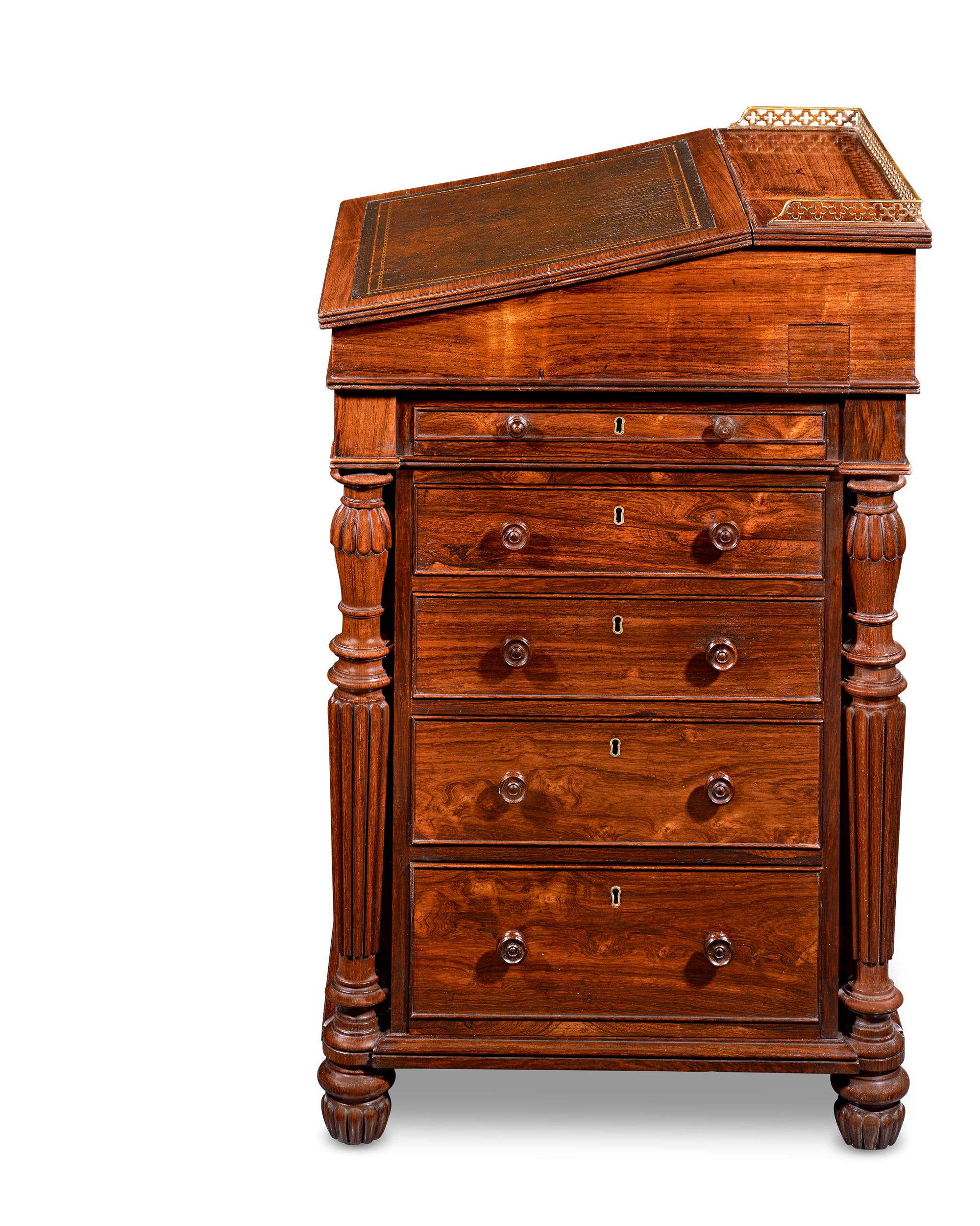 Georgian Davenport Desk Attributed to Gillows For Sale 1