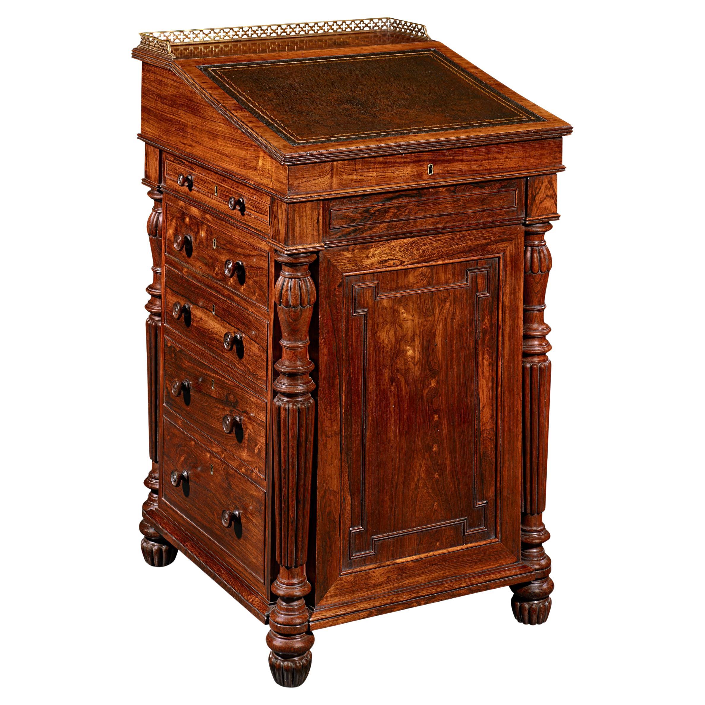 Gillows zugeschriebener georgianischer Davenport-Schreibtisch
