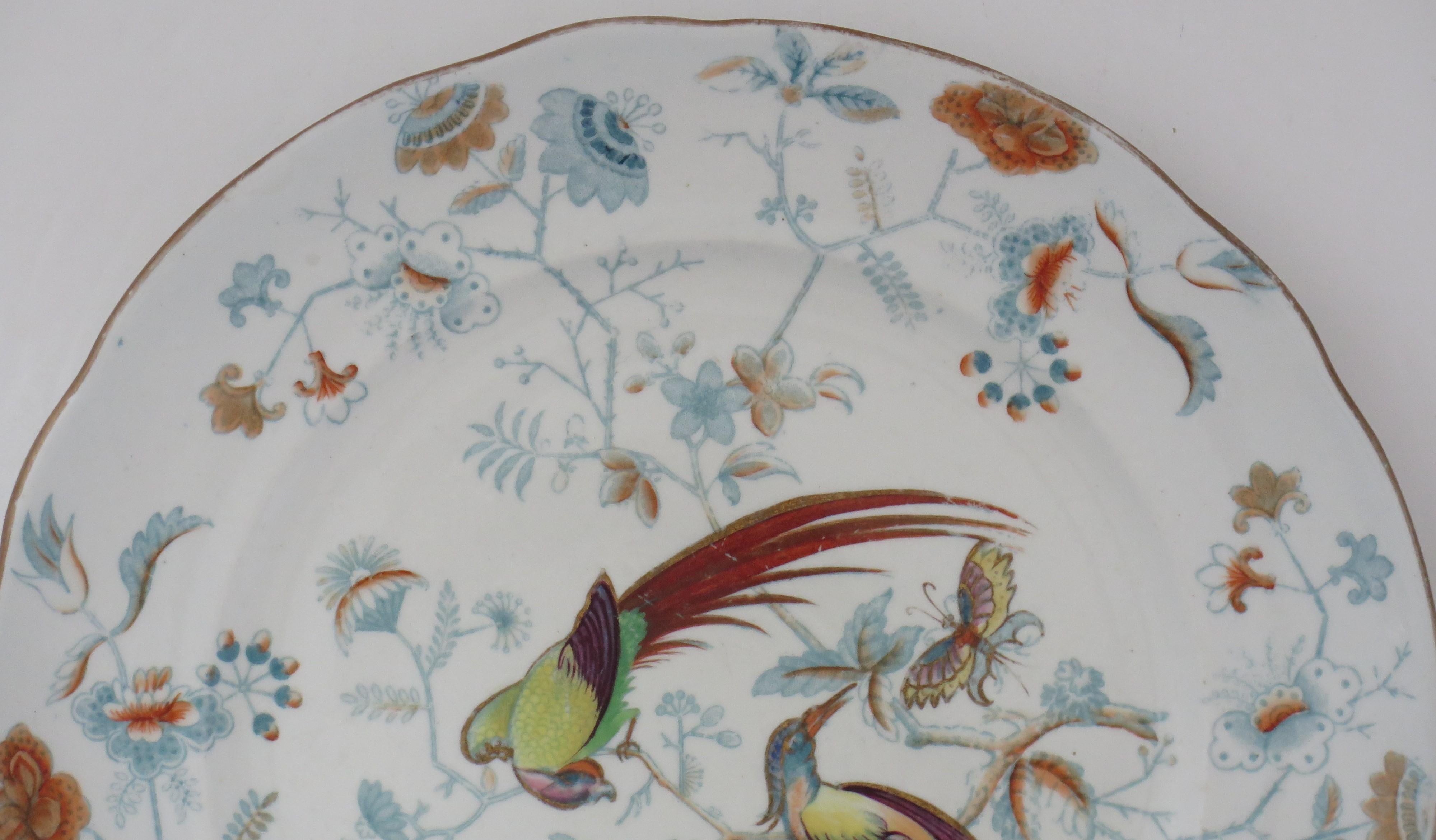 Anglais Assiette désert géorgienne Davenport Ironstone à motif rare 85, vers 1815 en vente