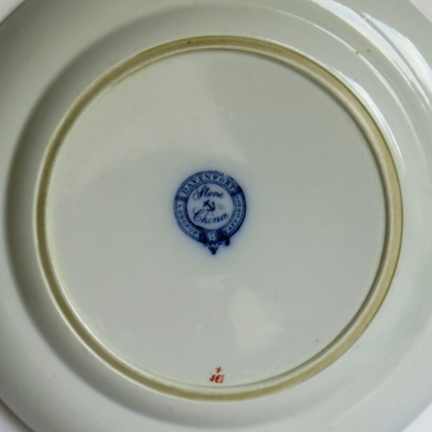 Georgian Davenport Ironstone Dinner Plate Chinoiserie Pattern 136, circa 1815 6